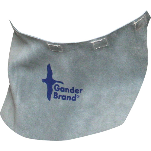 Gander Brand Split Leather Welding Helmet Bib, Pearl Grey Equipment World