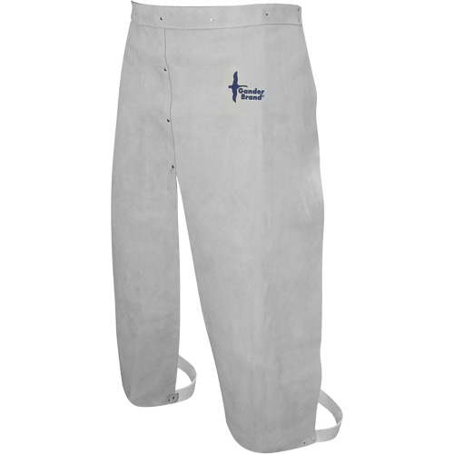 Leather Welding Apron, Split-Leg Waist, 32" L, Pearl Grey Equipment World