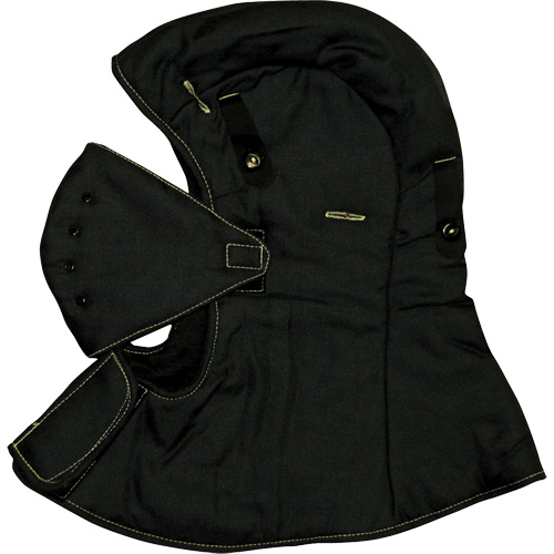 CarbonX&reg; FR Hardhat Liner with Face Mask, Black, Cotton/Jersey/Twill Equipment World