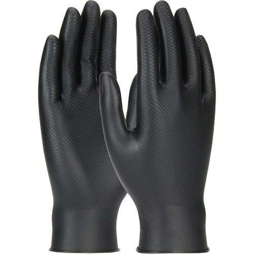Grippaz Skins Ambidextrous Disposable Gloves, Large, Nitrile, 6-mil, Powder-Free, Black Equipment World