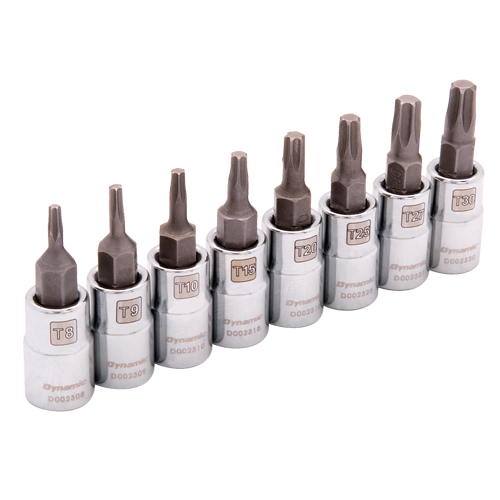 Standard Length Socket Set, Torx&reg;, 1/4" Drive, 8 Pcs Equipment World