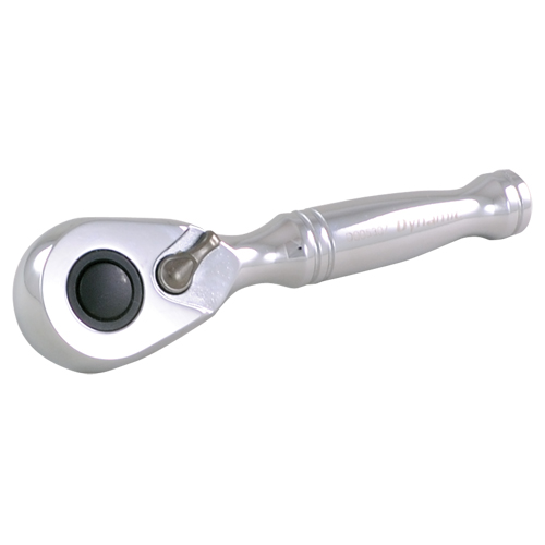 Stubby Quick-Release Ratchet Wrench, 3/8" Drive, Plain Handle Equipment World