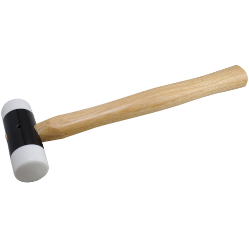 Soft-Face Hammer, 14 oz. Head Weight, Plain Face, Wood Handle, 11-5/8" L Equipment World