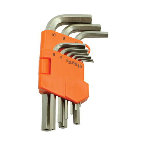 Hex Key Set, 9 Pcs., Metric Equipment World