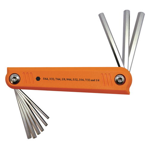 Folding Hex Key Set, 9 Pcs., Imperial Equipment World