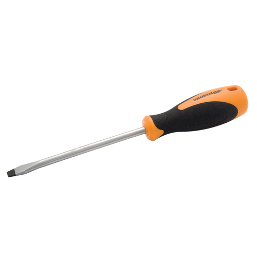 Slotted Screwdriver, 1/4" Tip, Round, 9-1/3" L, Cushion Grip Handle Equipment World