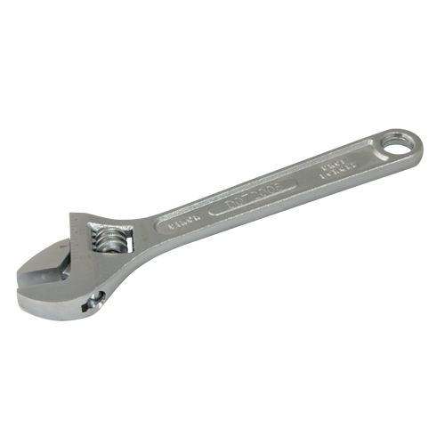 Adjustable Wrench, 12" L, 1-1/2" Max Width, Chrome Equipment World