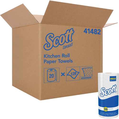 Scott&reg; Kitchen Roll Towels, 1 Ply, 128 Sheets/Roll, 11" W, 8.78" L Equipment World
