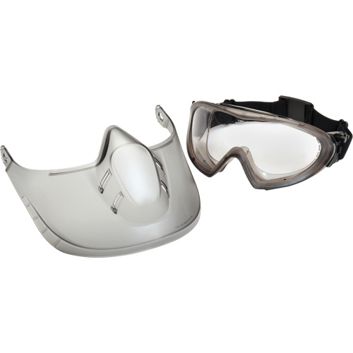 Lunettes de s&eacute;curit&eacute; Capstone Shield avec &eacute;cran facial amovible, Lentille Transparent, Antibu&eacute;e, Ventilation Directe/Ferm&eacute; Equipment World