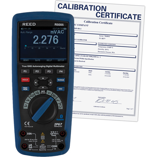 True RMS Industrial Multimeter with ISO Certificate, AC/DC Voltage, AC/DC Current Equipment World