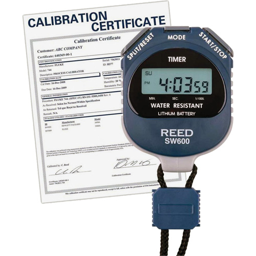 REED SW600 Stopwatch with ISO Certificate, Digital, Water Resistant Equipment World