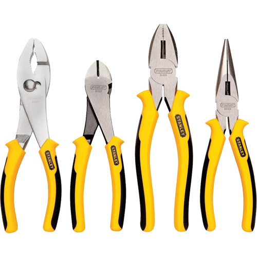 Bi-Material Pliers Set, 4 Pieces Equipment World