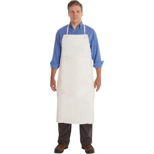 AlphaTec&reg; 56-101 PVC Apron, PVC/Vinyl, White, 33" W x 44" L Equipment World