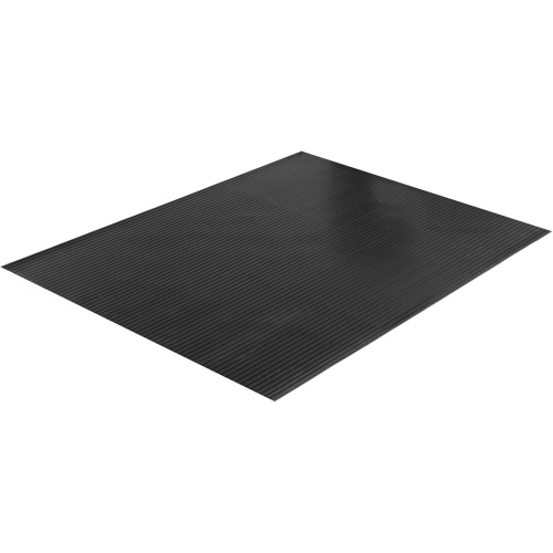 Wide Rib Matting, Runner, 4' x 75' x 1/8", Black Equipment World