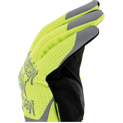 FastFit&reg; High-Visibility Work Gloves, Synthetic Palm, Size Medium/9 Equipment World