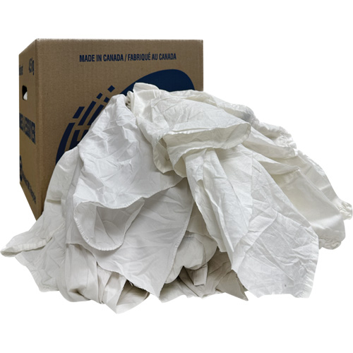 Boîte de chiffons d'essuyage, Blanc, 10 lb Equipment World