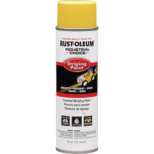 Industrial Choice&reg; S1600 System Inverted Striping Spray Paint, Yellow, 18 oz., Aerosol Can Equipment World