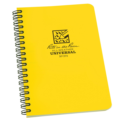 Carnet de notes de poche &agrave; spirale lat&eacute;rale, Couverture souple, Jaune, 64 Pages, 4-5/8" , 7"  Equipment World