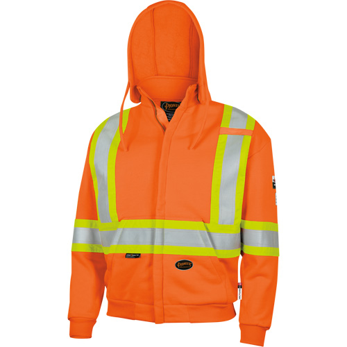 338SF Capuche &agrave; fermeture &eacute;clair ignifug&eacute;e, Hommes, T-Grand, Orange haute visibilit&eacute;, 22 cal/cm² Equipment World
