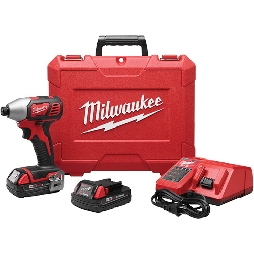 M18 Cordless Hex Impact Driver Kit, 1/4", 1500 in-lbs Max. Torque, 18 V, Lithium-Ion Equipment World