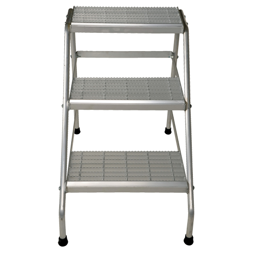 Aluminum Step Stand, 3 Steps, 34-9/16" x 22-13/16" x 30" High Equipment World