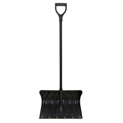 Poly Snow Shovel with Steel Wear Strip, Polypropylene Blade, 19-3/4" Wide, D-Grip Handle, Wearstrip Included Equipment World