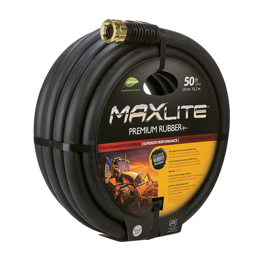 MAXLite Water Hose, Rubber, 3/4" dia. x 50' L Equipment World