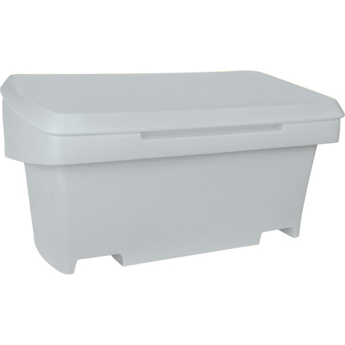 Heavy-Duty Outdoor Salt and Sand Storage Container, 24" x 48" x 24", 10 cu. Ft., Grey Equipment World