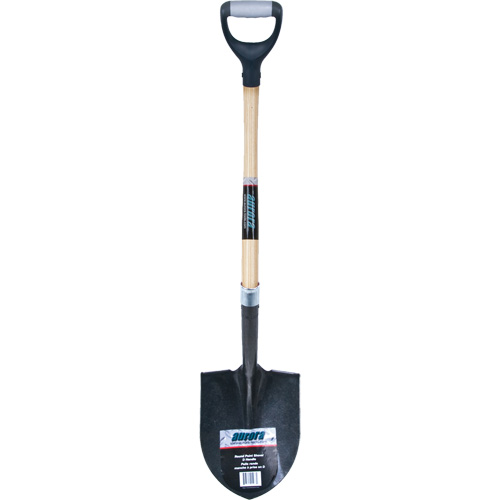Heavy-Duty Round Point Shovel, Carbon Steel Blade, Hardwood, D-Grip Handle Equipment World