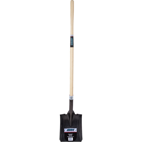 Heavy-Duty Square Shovel, Hardwood, Carbon Steel Blade, Straight Handle, 48" Long Equipment World