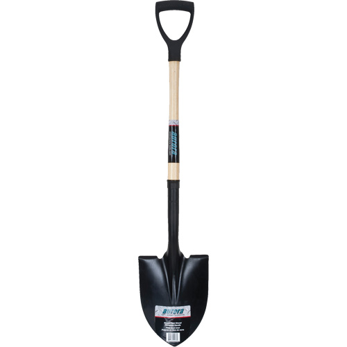 Round Point Shovel, Tempered Steel Blade, Hardwood, D-Grip Handle Equipment World