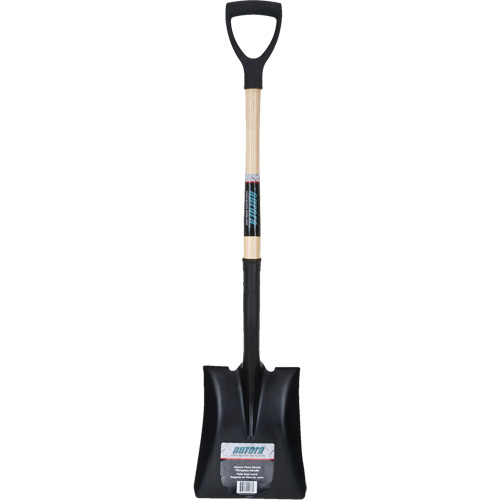 Square Point Shovel, Hardwood, Tempered Steel Blade, D-Grip Handle, 29" Long Equipment World