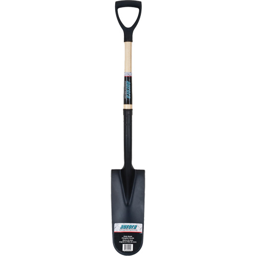 Drain Spade Shovel, Tempered Steel, 14" x 6" Blade, 30" L, D-Grip Handle Equipment World
