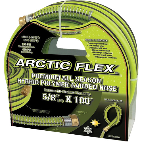 Premium Hybrid Polymer Garden Hose, PVC/Rubber, 5/8" dia. x 100' Equipment World