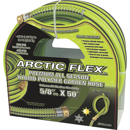 Premium Hybrid Polymer Garden Hose, PVC/Rubber, 5/8" dia. x 50' Equipment World