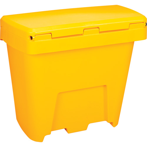 Bacs d'entreposage pour sel & sable, Avec Moraillon, 21" x 27" x 26", 4,24 pi³, Jaune Equipment World