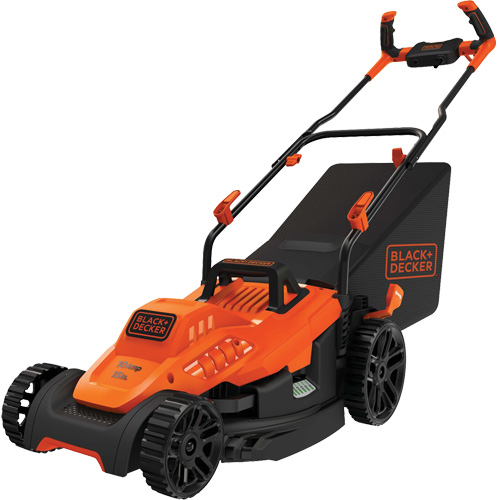 Lawn Mower with Comfort Grip Handle, Push Walk-Behind, Electric, 15" Cutting Width Equipment World