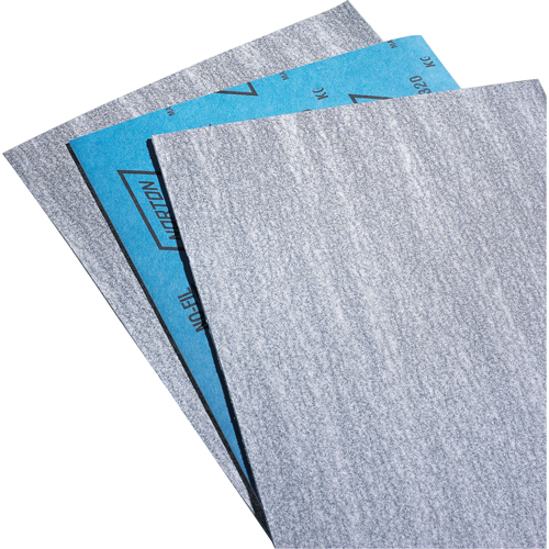 Papier abrasif en feuilles de papier - No-Fil Durite A475, 9" x 11", Grain P80-B, Carbure de silicium Equipment World