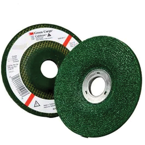 Green Corps Depressed Centre Wheel, 4-1/2" x 1/4", 7/8" Arbor, Aluminum Oxide, Type 27 Equipment World