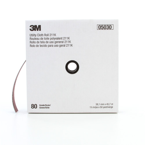 Utility Roll 211K, Aluminum Oxide, 1-1/2" W x 150' L, 80 Grit Equipment World