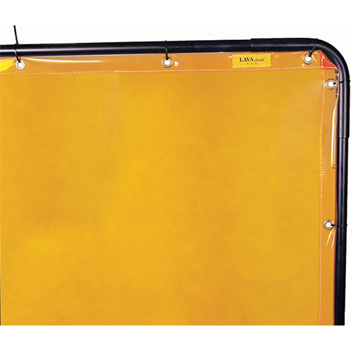 Lavashield Curtain, 68.5" x 68.5", High Transparency, Yellow Equipment World