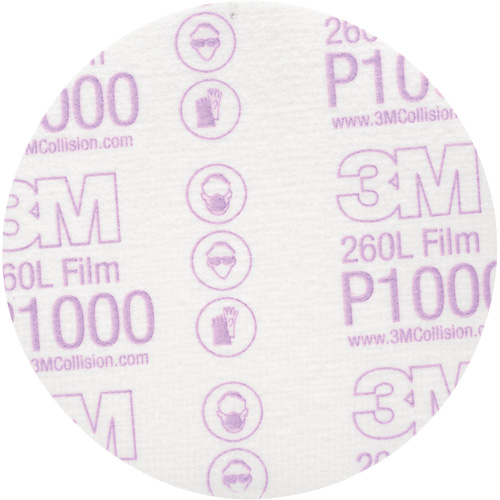 Disque de finition en pellicule Hookit, dia 5", Grain P1000, Oxyde d'aluminium Equipment World