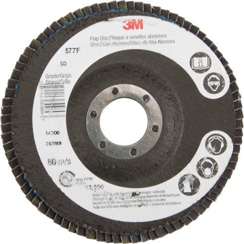Disques &agrave; lamelles 577F, 4-1/2" x 7/8", Type 29, Grain 60, Zirconium Equipment World
