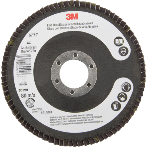 Disques &agrave; lamelles 577F, 4-1/2" x 7/8", Type 29, Grain 80, Zirconium Equipment World