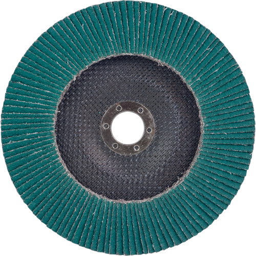 Disque &agrave; lamelles 577F, 7" x 5/8"-11, Type 27, Grain 36, Alumine de zirconium Equipment World
