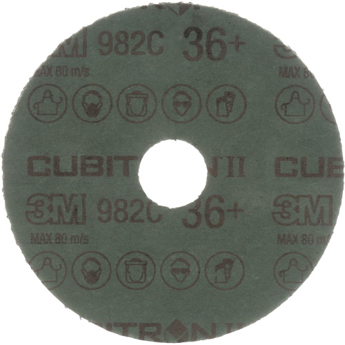 Cubitron II Fibre Discs - 982C, Ceramic Grain, 36+, 5" Dia x 7/8" Arbor Equipment World