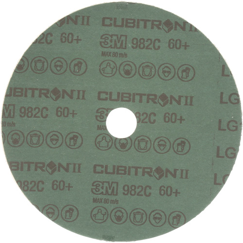 Cubitron II Fibre Discs - 982C, Ceramic Grain, 60+, 7" Dia x 7/8" Arbor Equipment World