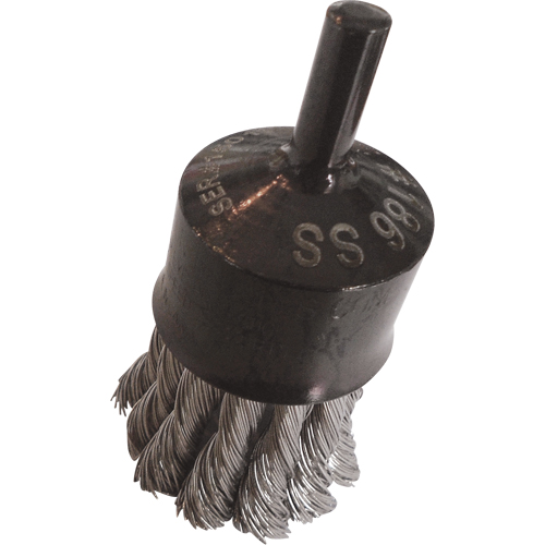 Knotted Wire End Brushes, 1" Dia., 0.014" Wire Dia., 1/4" Shank Equipment World