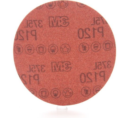 3M 375L Sanding Disc - 5", 5" Dia., P120 Grit, Aluminum Oxide Equipment World