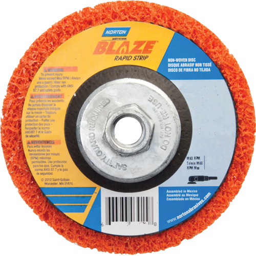 Blaze Rapid Strip Non-Woven Depressed Center Disc - 4-1/2", 4-1/2" Dia., Coarse Grit Equipment World